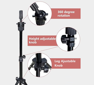 Sẵn Sàng Để Tàu Có Thể Điều Chỉnh Kim Loại <span class=keywords><strong>Tripod</strong></span> Đứng Chiều Cao 82Cm Để 140Cm Tóc Giả Hiển Thị Kim Loại Đứng Mannequin Đầu Có Thể Gập Lại <span class=keywords><strong>Tripod</strong></span> Đứng - Product Image 2