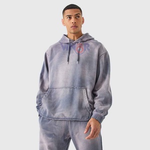 Chándal de Hombre de Alta Calidad con Lavado Ácido, Etiqueta Privada Personalizada, Chándal de Invierno con Capucha, Lavado Ácido Sólido, Cómodo y Suave - Product Image 3