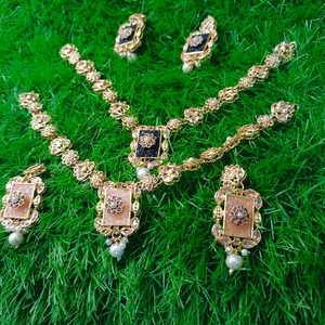 Ensemble de bijoux artisanaux pakistanais et indiens pour mariage et soirée, collier choker afghan fait à la main, bijoux anciens pour femmes - Product Image 1