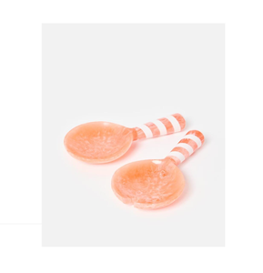 Cuillères en résine faites à la main, serveurs à salade, fête, écologiques, en provenance d'Inde, vente en gros, multicolores, ustensiles, artisanat Saniya - Product Image 2