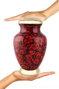 Adult Red Rose Cremation <b>Urn</b> Human Ashes Adult Memorial <b>urn</b>, Burial, Funeral Cremation <b>Urns</b> | 200 Cubic Inches (<b>Large</b> Adult) - Product Image 2