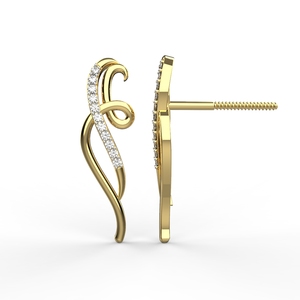 ต่างหูเพชร avarta 18K สำหรับผู้หญิงและผู้หญิง - Product Image 4