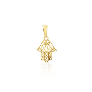 Pendentif en or fin Main de Fátima Charm - Product Image 1