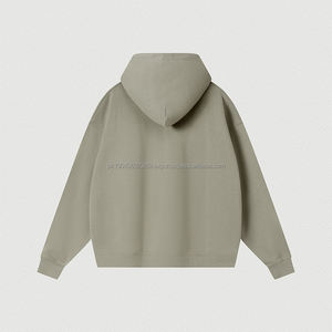 Custom embroidered 400 gsm cotton <b>hoodie</b> unisex high quality anti-shrink designer heavyweight <b>fleece</b> terry <b>men</b> <b>oversize</b> <b>hoodie</b> - Product Image 5