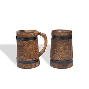 Taza de Madera Natural Hecha a Mano, Suministro Directo de Fábrica, Estilo Clásico, Duradera y Ecológica para Uso en el Hogar, Cafetería, Oficina, Juegos de Bar - Product Image 3