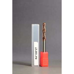 METALDUR 8*100 2FLUTE BALLNOSE COPPER END MILL 55HRC TiCN REVÊTU pour CNC Router Square End Mill avec 3.175mm de diamètre de tige - Product Image 1