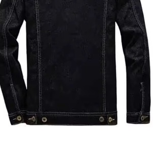 Veste en jean matelassée décontractée pour homme FASPAR Sports, style streetwear, doublure en coton 300g, écologique, à capuche, fermeture éclair, logo frontal, chaude - Product Image 5