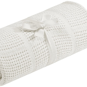 Conjunto de manta de bebé celular de tela de algodón de bambú orgánico 100% no tóxico, manta de bebé ecológica, Manta de algodón de muselina para recién nacido - Product Image 1