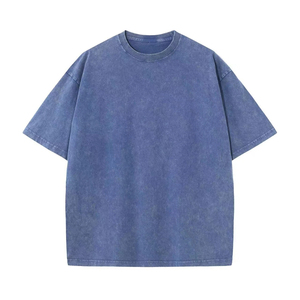 T-shirt surdimensionné 100 % coton délavé à l'acide pour hommes - Vente en gros, haute qualité, streetwear personnalisé, respirant et écologique - Product Image 4