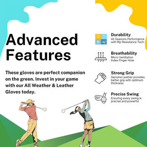 ถุงมือกอล์ฟสแปนเด็กซ์แบบพรีเมี่ยมผ้านุ่มสบายพร้อมวัสดุหนังแกะที่เหนือกว่า - Product Image 5
