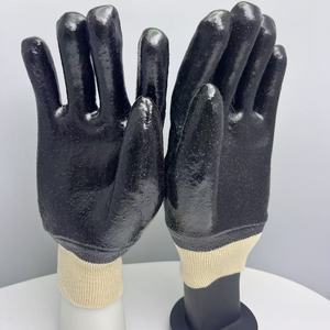 Industrial Safety <strong>Gloves</strong> PVC Anti-Slip Waterproof Adjustable Wrist Cuff 16 oz Thick Work <strong>Gloves</strong> for Better <strong>Grip</strong> - Product Image 4