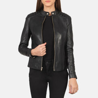 Vestes en cuir de mouton élégantes pour femmes, finitions brillantes, patchwork moderne, coupes motard, modèles longs, coton teint écologique