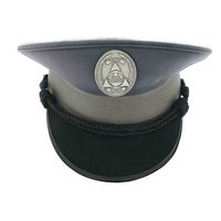 Casquette de parade unisexe de la Brigade des pompiers de Belgique, style soviétique russe, avec sangle réglable et logo brodé, pour adultes professionnels