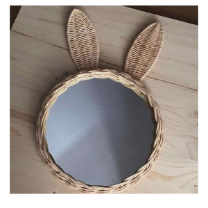 Espejo de pared de ratán artesanal, espejo decorativo bohemio hecho a mano redondo para spa, boutique, cafetería, sala de estar, pedidos al por mayor - Product Image 3