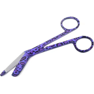 Ciseaux chirurgicaux en acier inoxydable revêtus de papier à motif de patte de chat Ciseaux à bandage Lister pour infirmières Pointe émoussée Élégant - Product Image 6