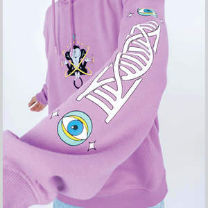 Sudadera con capucha Hip-Hop de alta calidad Custom 320 GSM Pearl Velvet Oversized Logo Printed Men's Hoodie - Product Image 4