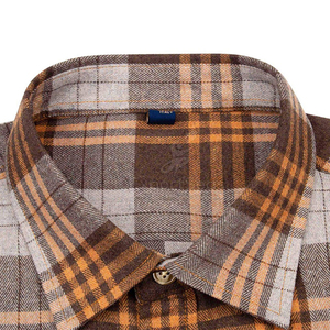 Vente en gros OEM Nouvelle mode Chemise pour homme à manches longues 100% Chemise en flanelle de coton Chemise en flanelle résistante Flanelle brossée lourde - Product Image 2