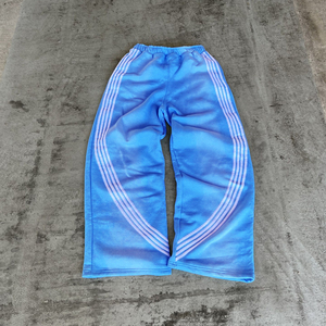 Pantalones Deportivos Personalizados de Alta Calidad, Estilo Urbano, Anchos, Lavado Ácido, Pierna Recta, Rayados, Holgados, para Hombre - Product Image 2