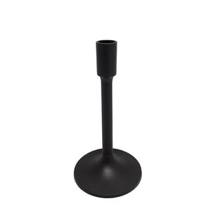 Porte-bougie classique en aluminium noir de grande taille pour Noël pour les décorations de table et de mariage - Product Image 3