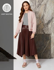 Logo personnalisé nouveauté 2025 femmes vêtements veste vierge varsity veste Pu à manches longues culture Bomber Baseball hiver femmes veste - Product Image 3