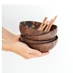 Tazón de Cáscara de Coco Grabado Personalizado al por Mayor, Tazón de Smoothie de Coco Pulido Hecho a Mano para el Hogar y Restaurantes - Product Image 1