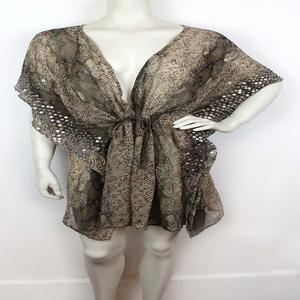 Kaftan imprimé ample sans manches prêt-à-porter - Product Image 3