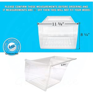 Cajón de Plástico para Refrigerador Lifetime Appliance 240337103, Nuevo, para Uso Doméstico, Compatible con Refrigeradores Frigidaire - Product Image 2