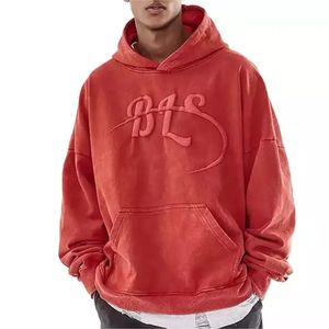 Sudadera con capucha con estampado de abullonado para hombre, Sudadera con capucha con estampado de abullonado de diseño personalizado para hombre, sudaderas con capucha con estampado de abullonado de lana de algodón - Product Image 1