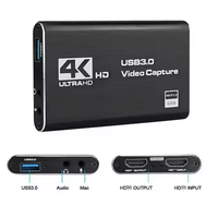 Adaptador de Tarjeta de Captura de Audio y Video USB 3.0 de Aleación de Aluminio 4K Compatible con Windows, Mac, Linux, Android, Xbox 1080p
