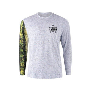 Chemise de pêche à manches longues UPF 50 personnalisée pour hommes sweat à capuche de protection solaire à séchage rapide avec masque facial design camouflage - Product Image 2