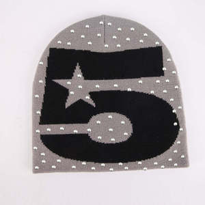 Fabricant de bonnets personnalisés Bonnets d'hiver tricotés à revers en acrylique de haute qualité Bonnets unisexes avec logo personnalisé Nouveau style 2025 - Product Image 5