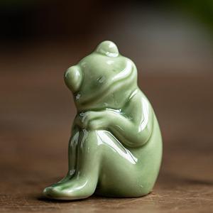Escultura de Rana Sentada, Ideas de Decoración para el Hogar, Figura Decorativa de Rana Antigua, Miniatura de Rana, Adorno de Rana Pequeño, Regalos - Product Image 3