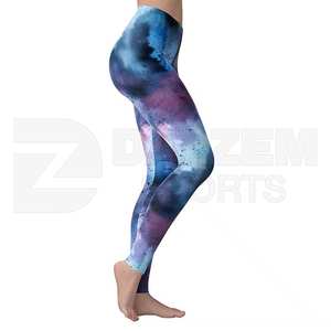 Alta calidad Tie Dye Ladies Sportswear Impreso Humedad Wicking Yoga Pantalones Fitness Sublimación Leggings Medias para la venta - Product Image 6