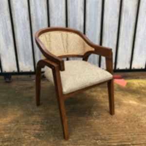 Venta al por mayor de calidad duradera al aire libre interior de madera de teca Silla de caña de ratán para comedor sala de estar - Product Image 1