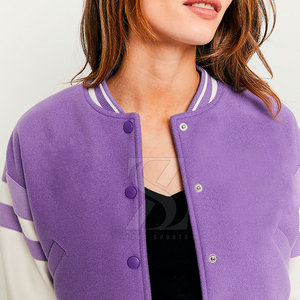 Hecho en el mejor Material Mujeres Crop Top Letterman Chaquetas Secado rápido Transpirable Pakistán Hecho Crop Top Letterman Chaquetas - Product Image 3