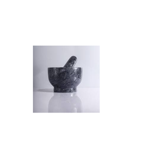 Mortero y mortero de mármol de champán natural de 4 "y tamaño personalizado, precio barato y uso hecho a mano para artesanía natural de bajo precio - Product Image 6