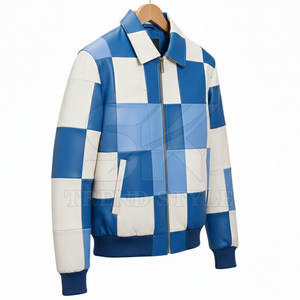 Veste en cuir tendance pour homme, plusieurs coloris, ton uni, veste en cuir de haute qualité pour homme - Product Image 5