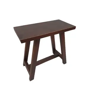 热销矩形木端侧凳深色胡桃木整理4腿侧桌抽屉定制手工制作