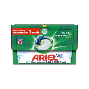 Pour les dosettes de détergent à lessive ultra concentrées Ariel 3 en 1 parfum original avec forme solide pour un nettoyage efficace - Product Image 5