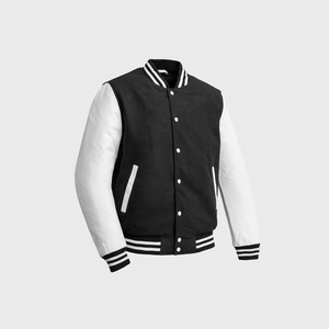 Slim Fit Men Clothing Winter Blank Varsity Jacket Adult Size Custom <b>Logo</b> Plain Letterman Baseball Jackets for Men - Product Image 1