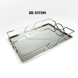 Designer Metal <b>Tray</b> Premium Home Decoration Handmade Modern Rectangle Vertical Pattern Christmas <b>Decorative</b> <b>Tray</b> - Product Image 6