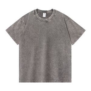 เสื้อยืดแฟชั่นสุดหรูสำหรับผู้ชายและ240Gsm ซักได้ไซส์ใหญ่พิเศษเสื้อยืดผู้ชายแนวสตรีทสไตล์วินเทจซักด้วยหิน - Product Image 6