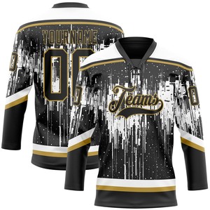OEM Custom Lace-Up Ice Hockey Jersey with Logo Name and Number 100% Polyester Quick Dry & Anti-Bacterial - Product Image 3