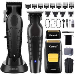 Tondeuse à barbe professionnelle sans fil, étanche IPX7, rasoir électrique à grille avec alimentation USB et têtes de rechange - Product Image 6