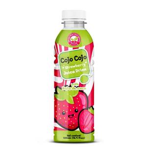 Boisson au jus de fraise Cojo Cojo 500 ml avec Nata De Coco, boisson en gros du Vietnam, étiquette privée OEM - Product Image 1