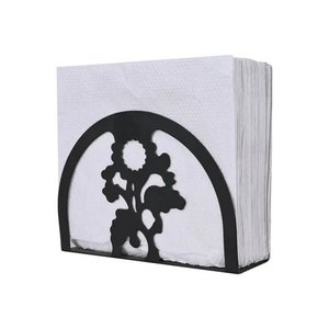 Porte-serviettes en métal élégant avec couleur noire faite à la main pour le rangement de la table à manger et la décoration de la cuisine de restaurant - Product Image 5