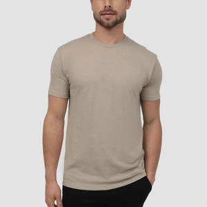 100% algodón cuello redondo Camiseta básica masculina 120GM alta calidad con impresión Digital diseño sólido para hombres - Product Image 1