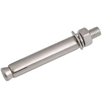 HIMOWAY Vis d'ancrage à tête hexagonale en acier inoxydable pour garde-corps, vis d'expansion pour mur en béton, balcon, escalier