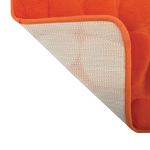 Tappetino da bagno MSV in microfibra e PVC arancione, 40 x 60 cm - Product Image 3