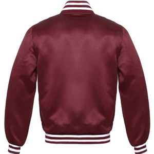 แจ็คเก็ตเบสบอลบอมเบอร์แจ็คเก็ตผ้าซาตินน้ำหนักเบาออกแบบได้ตามต้องการสำหรับใส่ทุกวันแฟชั่น - Product Image 3